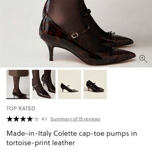 J. Crew Tortoise-Print Leather Heels - New, Never Worn